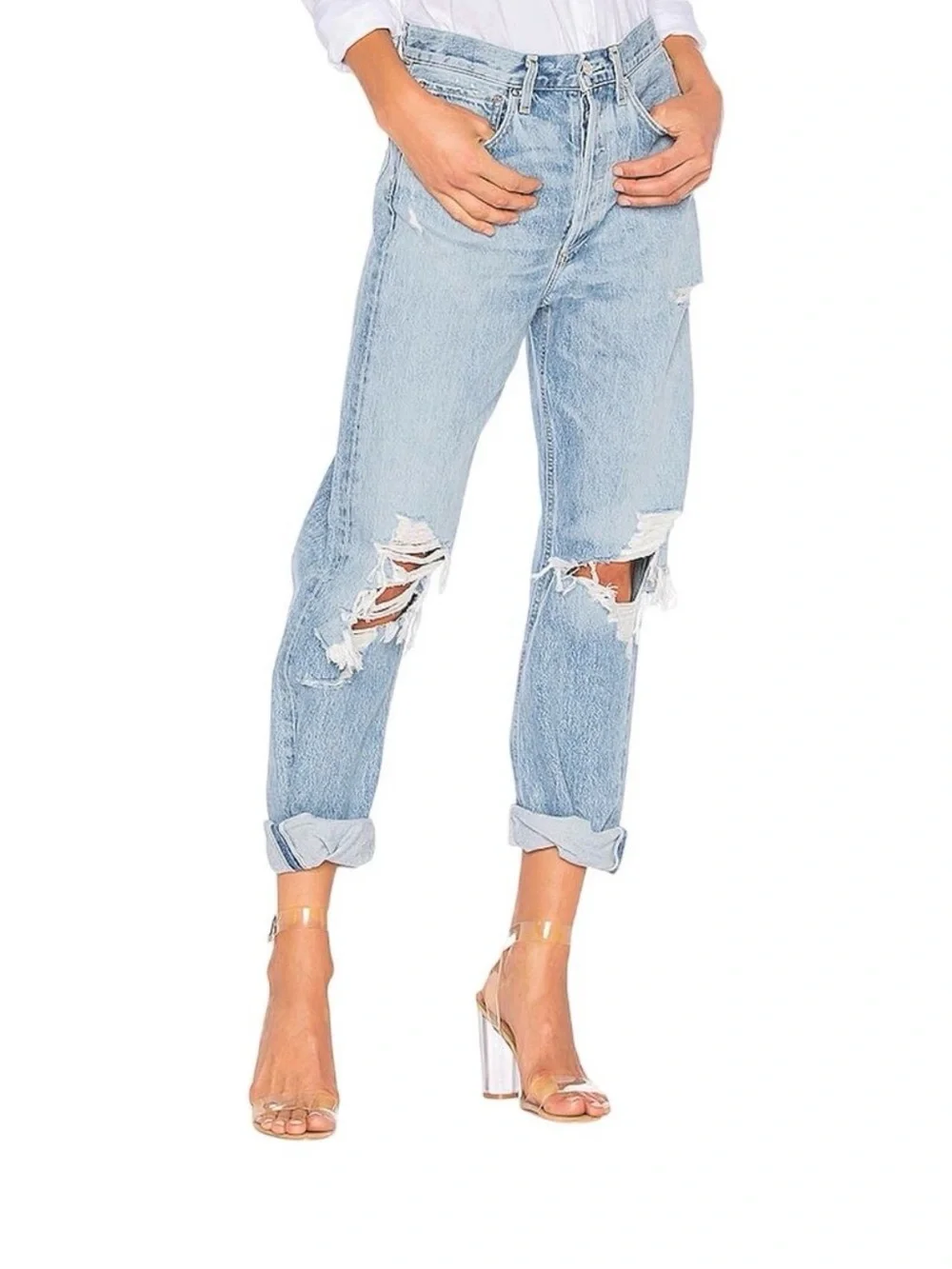 Agolde 90’s Mid -Rise Distressed Jeans size 29.